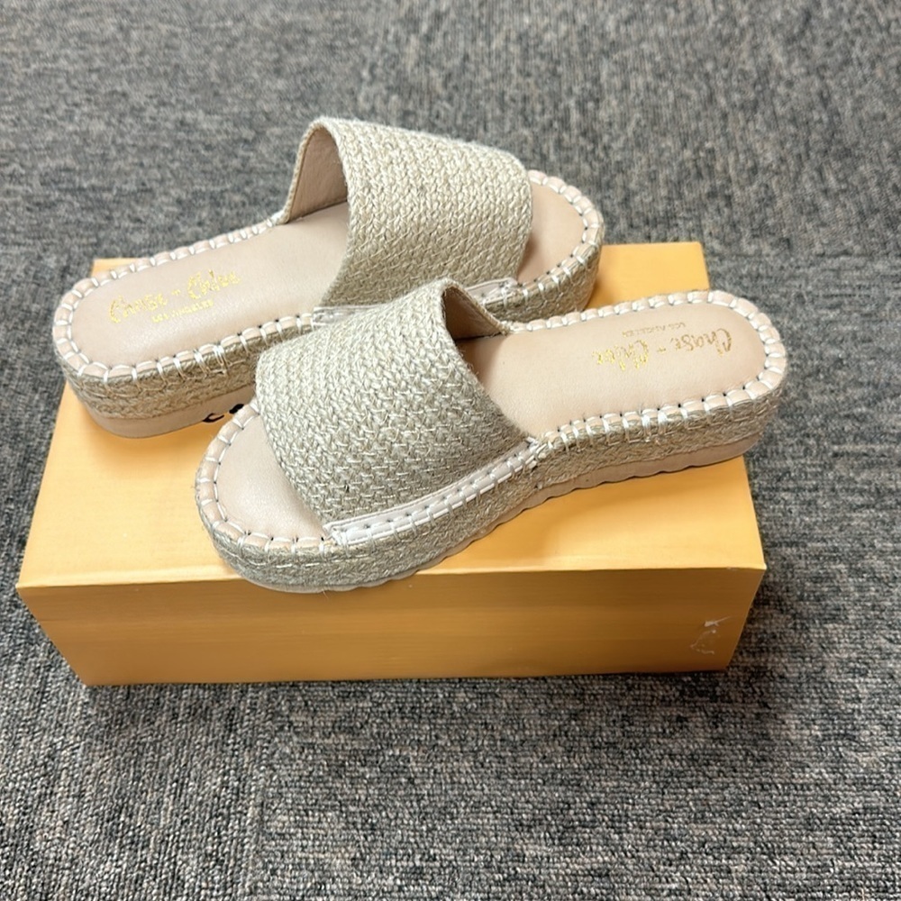 Chase & Chloe Women's Platform Espadrille Open Toe Sandals